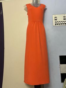 Pintrest Yk2 Long Orange Designer One Piece