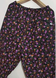 Multi Floral Print Winter Pyjama Or Lower 32 Waist
