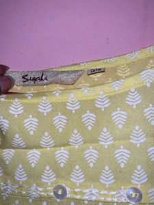 Yellow Printed tunic Top