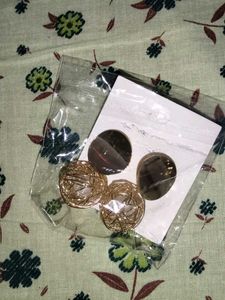 Gold Orb Drop Earrings