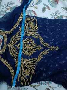 Heavy Party Wear Anarkali &amp; Dupatta In L Size