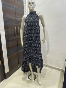 Chic Black & White Maxi Dress