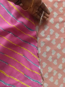 Pink Striped Kurta Set