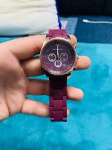 Maroon Wrist Watch Only For Rs 130