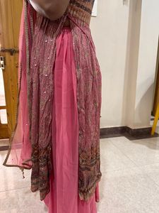 Embroidered Pink Ethnic Gown