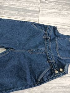 Max Women’s Solid Denim Dungaree – Brand New