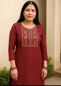 Very Beautiful Deep Red Kurta