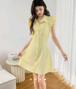 Cute Yellow Shirt Dress