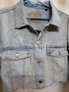 Designer Cropped Denim Jacket NWOT Copy Listing