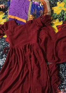 Burgundy Embroidered Salwar Kameez