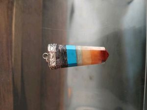 Chakra Flat Pendant Crystal Healing Gemstone