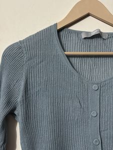 Long sleeve button front top