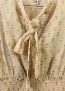 Tiered Midi Dress with Tie Neck
