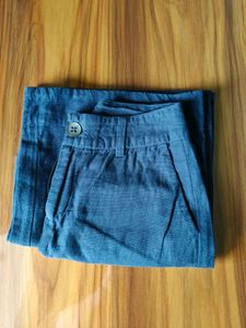 Blue Stylish Cotton Casual Bellbottom