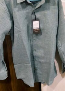 Pista Green Linen Co-ord set For Man