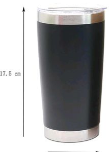 Black Tumbler and Lid With Thermal control.