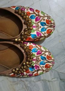 Embroidered Juttis with Bells