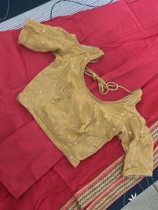 Red Embellished Saree