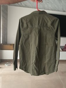 Olive Green Button-Down Shirt