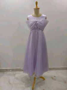 Lavender Bow Midi Dress