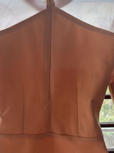 Peach Sheer Panel Top