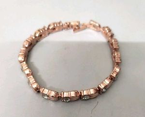 Rose Gold Heart &amp; Crystal Bracelet