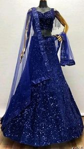 Beutiful 🧿blue sequence lehenga