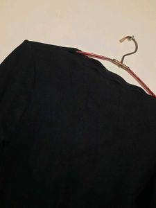 Black Scalloped Trim Sweater