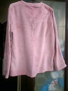 Beautiful Pink Towel Fabric Sweatshirt In Xl Size