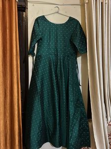 Emerald Green Polka Dot Dress