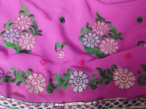 PINK SAREE WITH BLOUSE