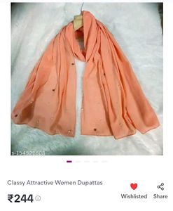 🥳🥳Beautiful✨wyt Pearl Wrk Peach ✌🧐shawl Hizab🤩