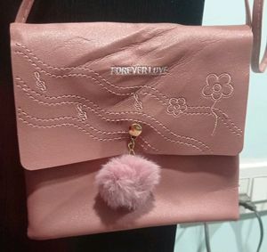 Peach Colour Sling Bag
