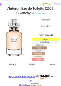 Givenchy L&#39;interdit EDT 80ml 🎀