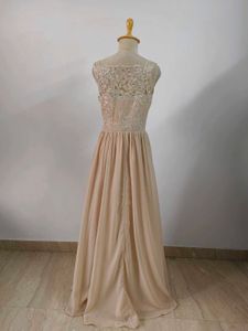 Lace Bodice Chiffon Gown