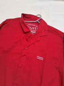 MUFTI Brand New Stylish Red Casual Shirt