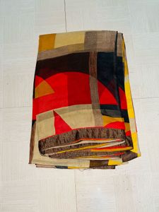Colorful Block Print Saree