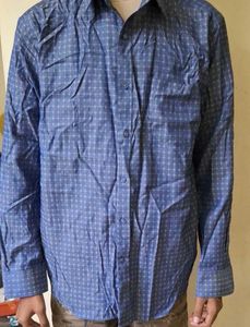 Blue Checkered Button-Down Shirt