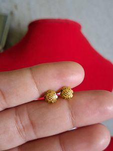 Gold Flower Earrings 18crt