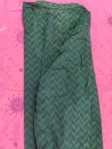 Green Colour Short Curta L Size With Full Sleeves