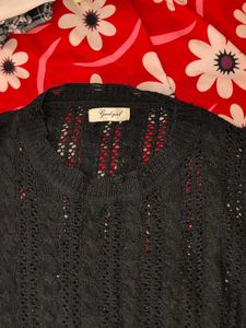 Black knit sweater