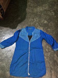 Cotton Blue Casual Top