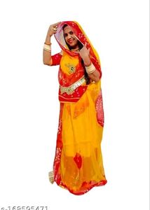 Embroidered Rajputani Party  Lehenga*Topwear Fabri