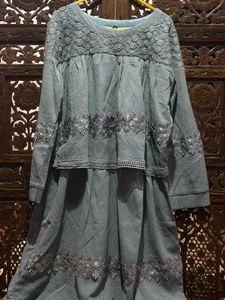 Blue Color Flare Dress