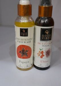 Good Vibes Face Wash &amp; Toner Combo