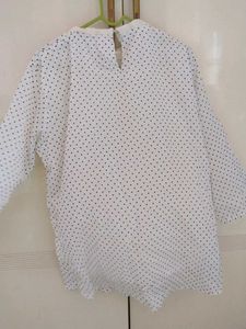 White Polka Dots Top