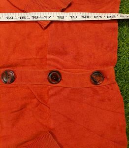 Imported Chic Orange Cardigan