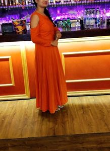 Full Length Off Shoulder Anarkali Kurti