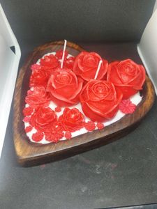 Rose Heart Candle Display