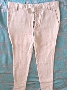 Beige Casual Pants